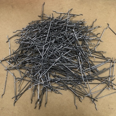 O comprimento de 60mm colou a fibra enganchada 80/60 do aço da extremidade para o reforço concreto