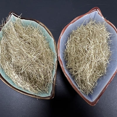 Micro fibra de aço contínua dourada para a construção de estradas do concreto e da estrada