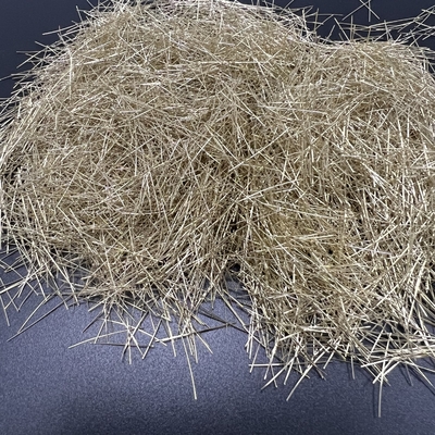 Micro fibra de aço contínua dourada para a construção de estradas do concreto e da estrada