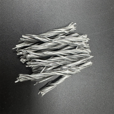 Formulário Bunchy torcido de rachamento forte 500T dos PP da resistência fibra cinzenta para o assoalho industrial
