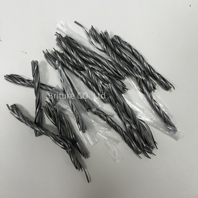 Uso industrial de piso de polipropileno cinza Macro Fibra PP Twist Fibra para reforço de concreto na construção
