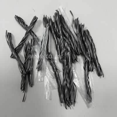 Uso industrial de piso de polipropileno cinza Macro Fibra PP Twist Fibra para reforço de concreto na construção